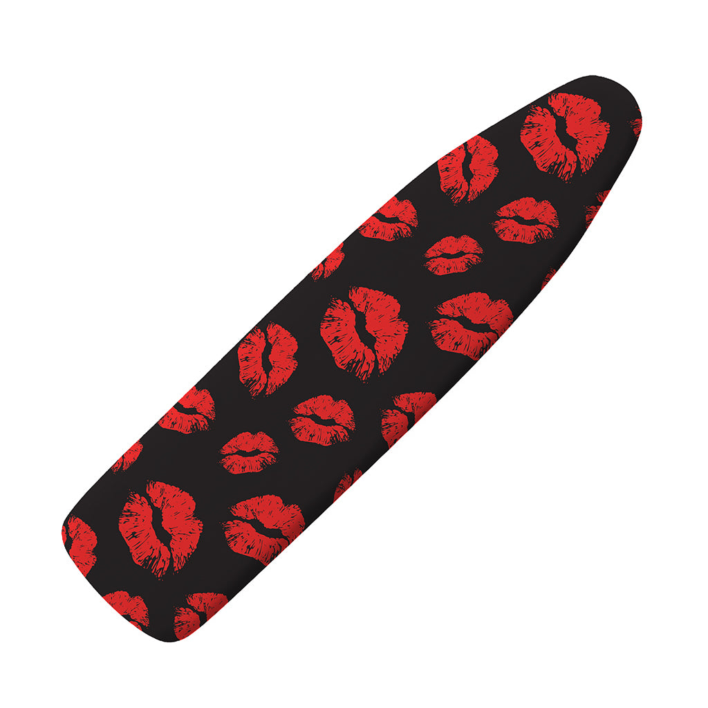Black And Red Lips Pattern Print Ironing Board Cover