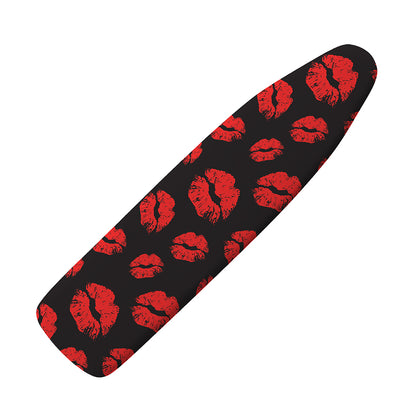 Black And Red Lips Pattern Print Ironing Board Cover
