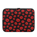 Black And Red Lips Pattern Print Laptop Sleeve