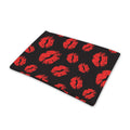 Black And Red Lips Pattern Print Pet Cooling Mat Cover