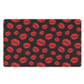 Black And Red Lips Pattern Print Polyester Doormat
