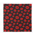 Black And Red Lips Pattern Print Silk Bandana