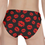 Black And Red Lips Pattern Print Women's Panties