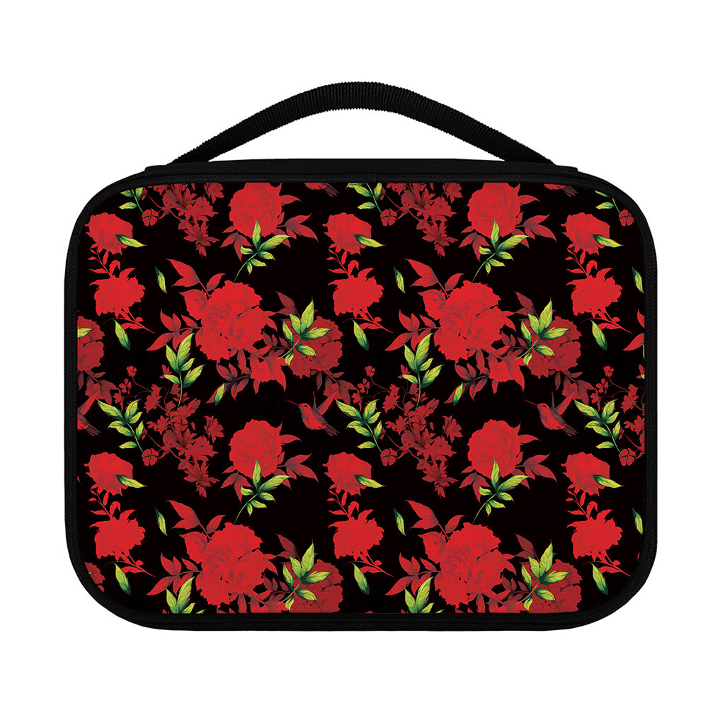 Black And Red Roses Floral Print Classic Bible Case