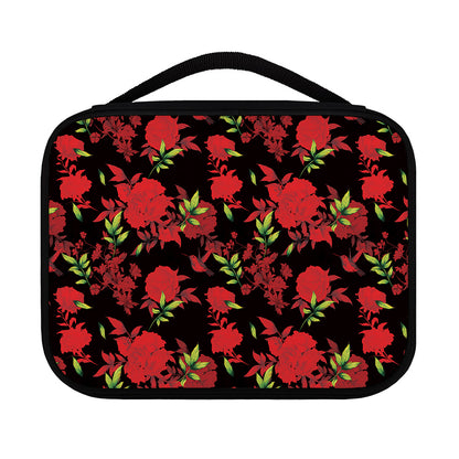 Black And Red Roses Floral Print Classic Bible Case