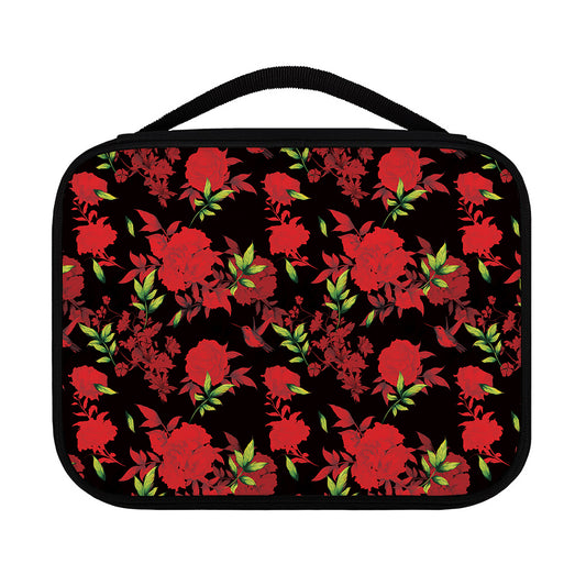 Black And Red Roses Floral Print Classic Bible Case