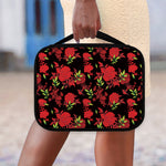 Black And Red Roses Floral Print Classic Bible Case