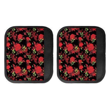 Black And Red Roses Floral Print Handle Covers