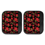 Black And Red Roses Floral Print Handle Covers
