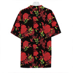 Black And Red Roses Floral Print Hawaiian Shirt