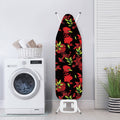 Black And Red Roses Floral Print Ironing Board Cover