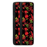 Black And Red Roses Floral Print Refrigerator Handle Covers
