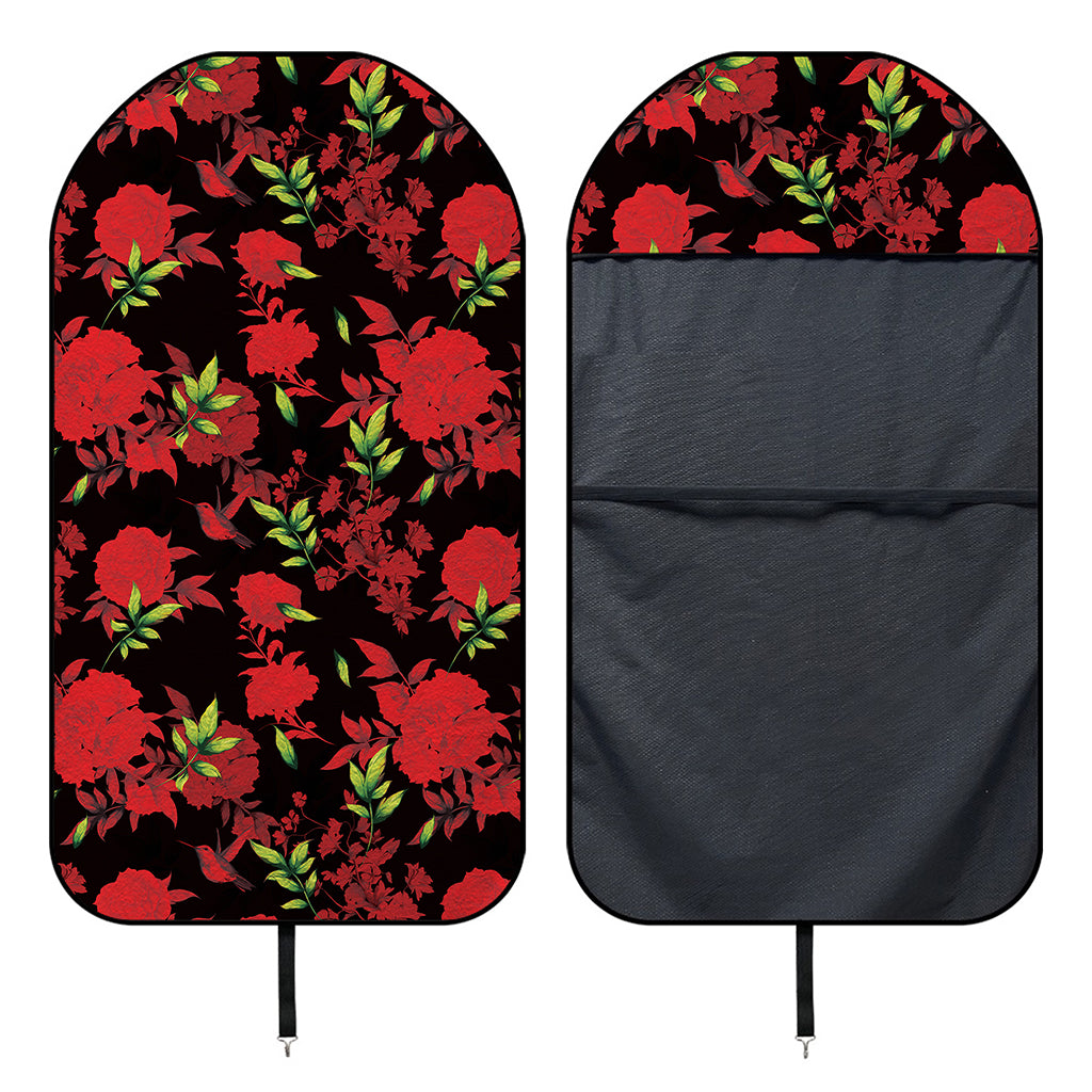 Black And Red Roses Floral Print Waterproof Car Seat Cover