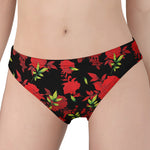 Black And Red Roses Floral Print Women's Panties