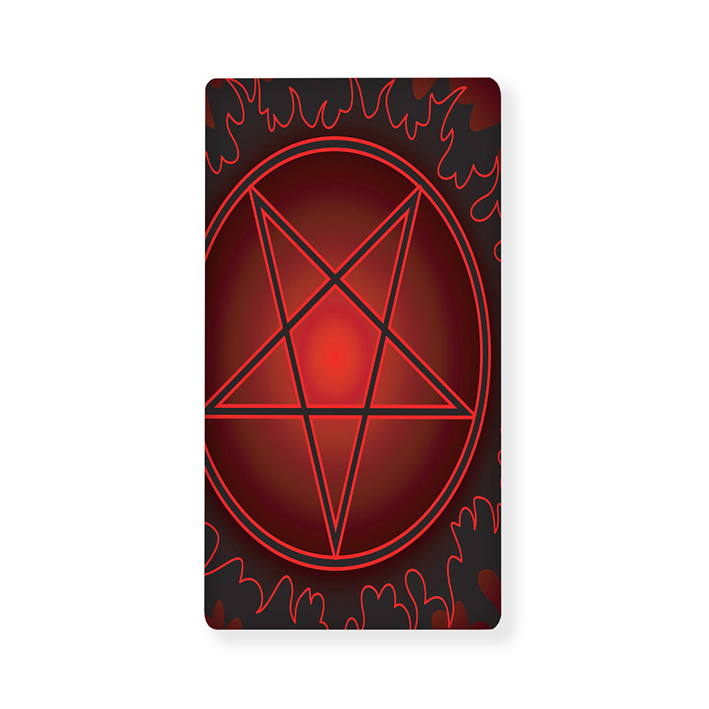 Black And Red Satanic Pentagram Print Baby Crib Sheet