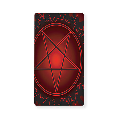 Black And Red Satanic Pentagram Print Baby Crib Sheet