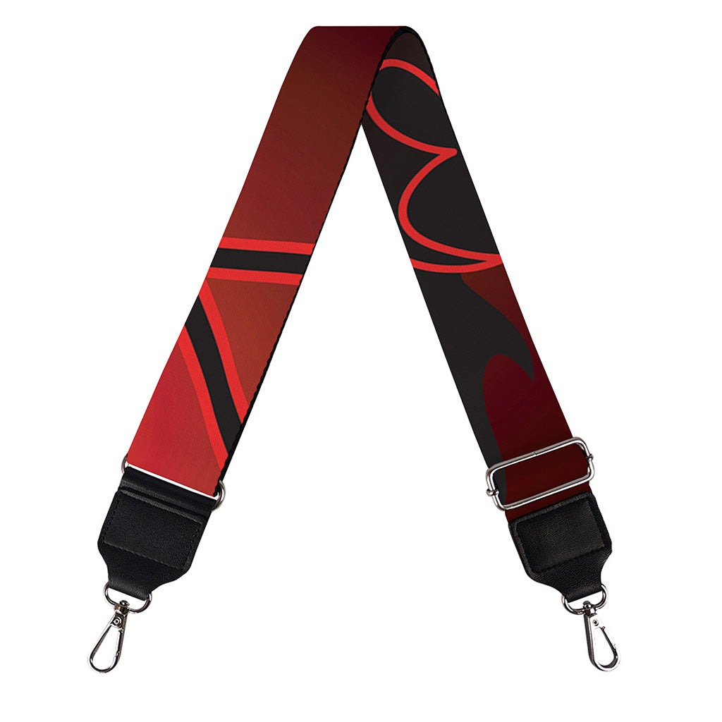 Black And Red Satanic Pentagram Print Bag Strap