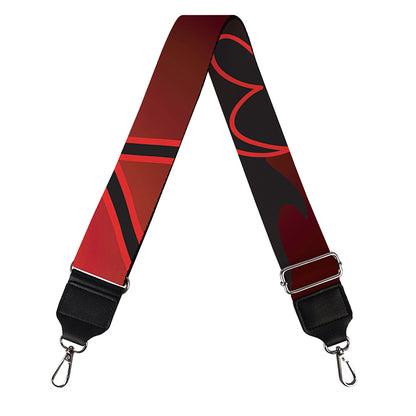 Black And Red Satanic Pentagram Print Bag Strap