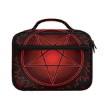 Black And Red Satanic Pentagram Print Briefcase Bible Bag