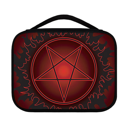Black And Red Satanic Pentagram Print Classic Bible Case