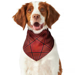 Black And Red Satanic Pentagram Print Dog Bandana