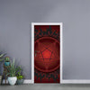 Black And Red Satanic Pentagram Print Door Sticker