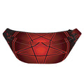 Black And Red Satanic Pentagram Print Fanny Pack