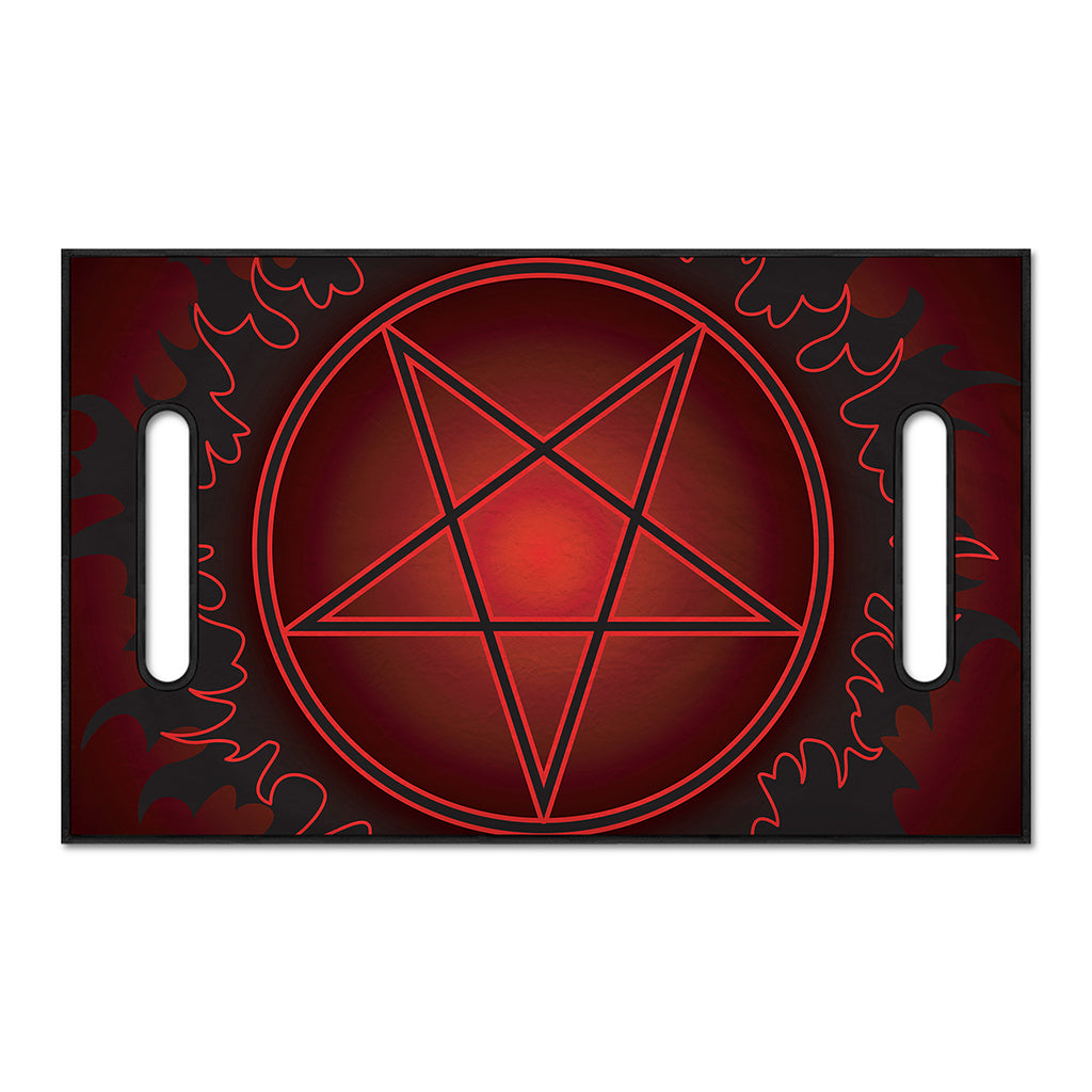 Black And Red Satanic Pentagram Print Golf Cart Seat Cover
