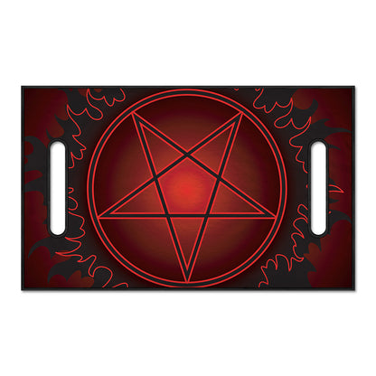 Black And Red Satanic Pentagram Print Golf Cart Seat Cover