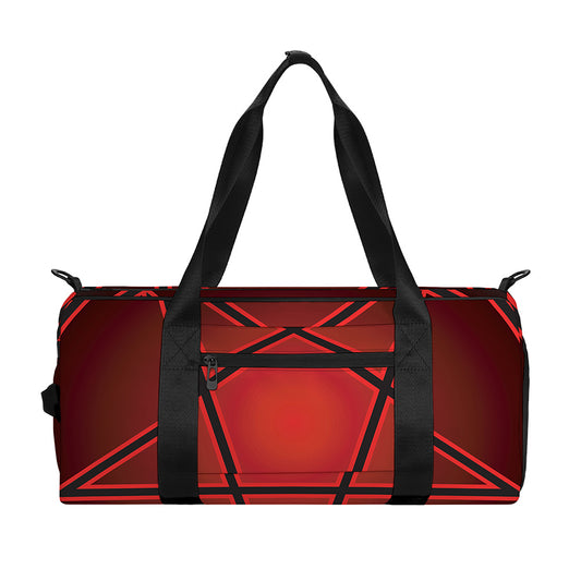 Black And Red Satanic Pentagram Print Gym Bag