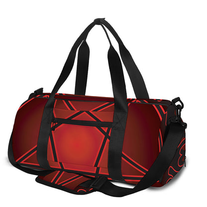 Black And Red Satanic Pentagram Print Gym Bag