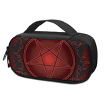 Black And Red Satanic Pentagram Print Insulin Cooler Travel Case
