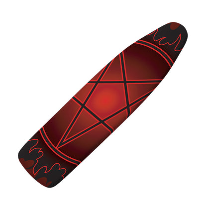 Black And Red Satanic Pentagram Print Ironing Board Cover