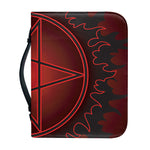 Black And Red Satanic Pentagram Print Leather Bible Cover
