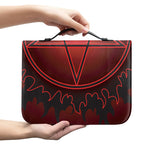 Black And Red Satanic Pentagram Print Leather Bible Cover