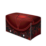 Black And Red Satanic Pentagram Print Leather Tissue Box Cover