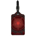 Black And Red Satanic Pentagram Print Luggage Tag