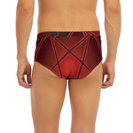 Black And Red Satanic Pentagram Print Men's Briefs
