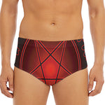 Black And Red Satanic Pentagram Print Men's Triangle Swim Briefs