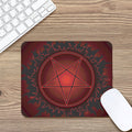 Black And Red Satanic Pentagram Print Mouse Pad