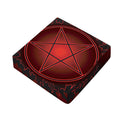 Black And Red Satanic Pentagram Print Outdoor Seat Cushion Cover