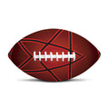 Black And Red Satanic Pentagram Print Rugby Ball