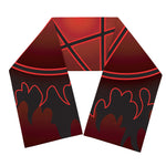 Black And Red Satanic Pentagram Print Scarf