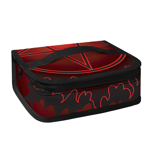 Black And Red Satanic Pentagram Print Small Lunch Bag