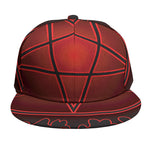 Black And Red Satanic Pentagram Print Snapback Cap