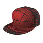 Black And Red Satanic Pentagram Print Snapback Cap