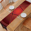 Black And Red Satanic Pentagram Print Table Runner