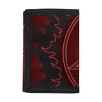 Black And Red Satanic Pentagram Print Trifold Wallet