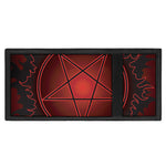 Black And Red Satanic Pentagram Print Trifold Wallet