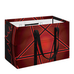 Black And Red Satanic Pentagram Print Utility Tote Bag
